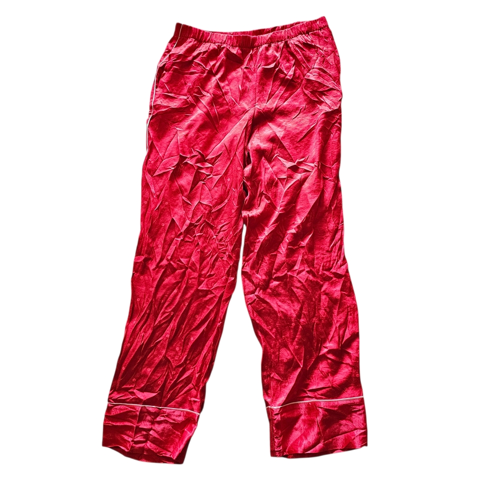 Victoria’s Secret Red Satin Pajama Pants Lounge Sleepwear Size M